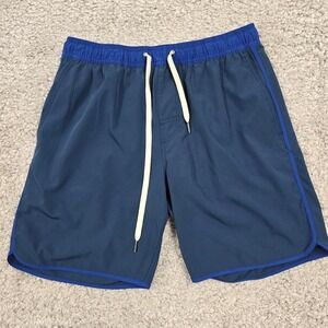 Fair Harbor Men's Swim Trunks Navy Blue Size Medium Quick-Dry Vacation Resort